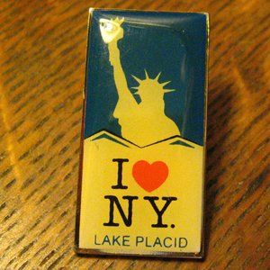 I ❤️ New York Lake Placid Vintage Lapel Pin